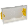 ÉABCON 35mm 2 Gang Dry Lining Back Box, Plasterboard Pattress