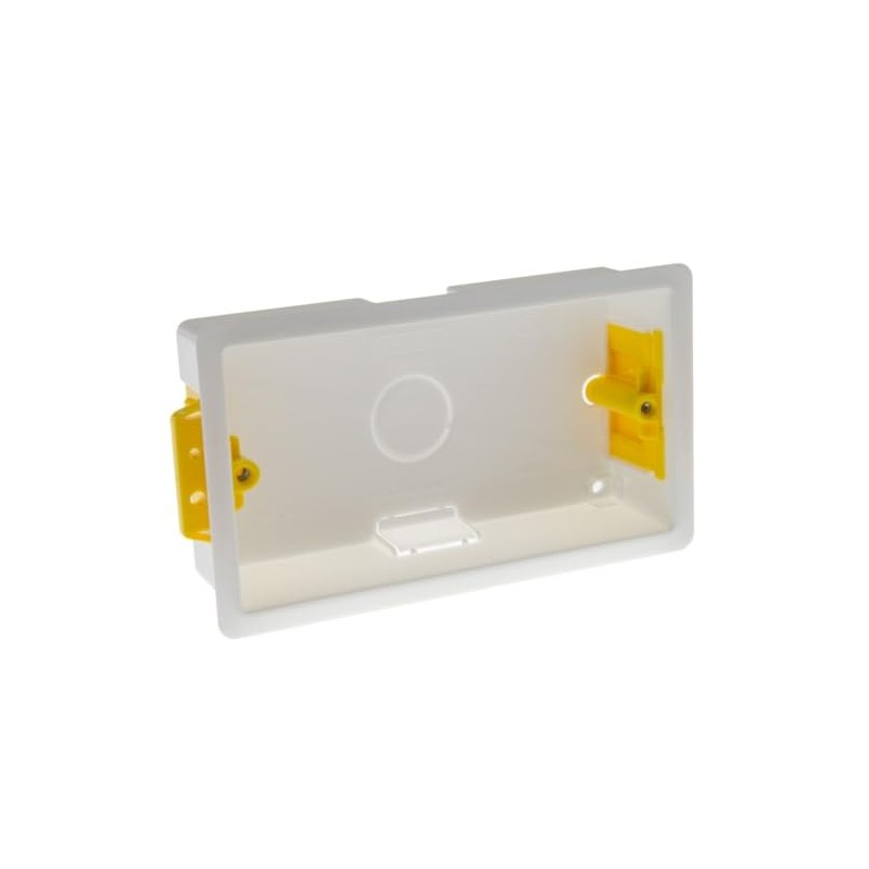 ÉABCON 35mm 2 Gang Dry Lining Back Box, Plasterboard Pattress
