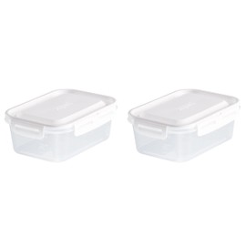 Asbel 3322 Storage Container, Oblong Type, Large DP 2 Pieces, "Unix Tight Lock", White