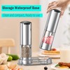 Electric Salt and Pepper Grinder Set Rechargeable Adjustable Coarseness Stainless