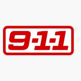 911 Sticker Bumper Sticker Vinyl Decal 5"