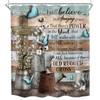 MESHELLY Rustic Farmhouse Christian Shower Curtain 60Wx72H Bible Verse Butterfly
