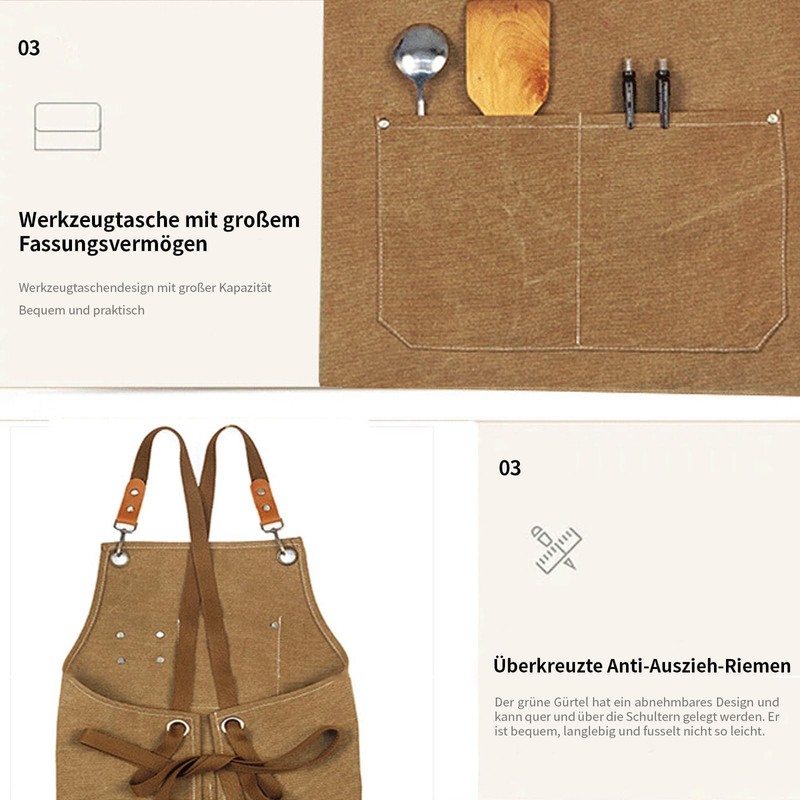 Alriedy Work Apron for Men and Women, Garden Apron Men,
