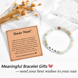 Shuxin Nan Gifts from Grandchildren, Birthday Christmas Mothers Day Gifts for Nan Grandma Nanny Nana, Great Nan Bracelet Gifts, Nan Bracelet Xmas Presents for Women