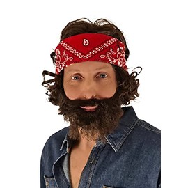Stoner Costume Set Wig Beard and Bandana - Cheech and Chong Costume