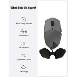 Stageek Wrist Rest Mouse, Ergonomic Wrist Rest for Mouse, Follow the Mouse without Alignment, Carpal Tunnel Support, Anti-Fatigue, Wrist Rest for Right Hand, Black