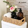 Cyrabota Water Hyacinth Basket, Toilet Tank Basket for Storage with