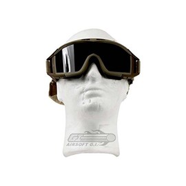 Lancer Tactical Airsoft Safety Goggles, Tan, Multi Lens