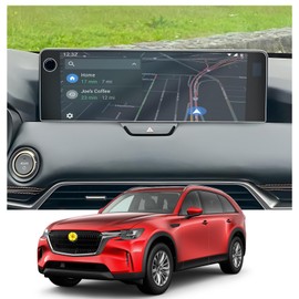 CDEFG 2Pcs for 2025 2026 Mazda CX-70 12.3” Screen Protector for 2024 2025 2026 Mazda CX-90 Accessories Screen Protector Center Touch Screen Guard (w/Button Hole)