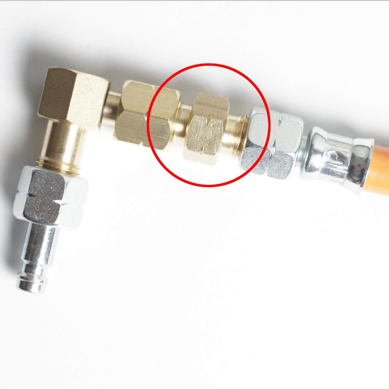 Connector for Gas Hose Gas Connection 1/4 Inch Left Gas