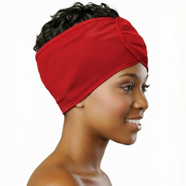 Donna Argan & Black Castor Satin Wrap - Face Wash, Headbands for Women, Make Up - Luxurious Hair Care & Skin Essentials for Radiant Beauty and Elegance, 1PC RED