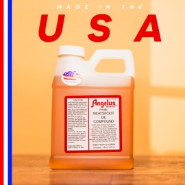 Angelus Brand Prime Neatsfoot Oil 16oz- Leather Oil for Boots, Shoes, Baseball Gloves, Tack, & More- Waterproofs, Softens, Conditions, Preserves