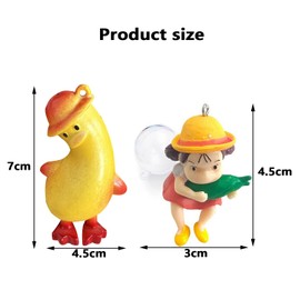 2 Pack Fish Tank Decorations, Fish Tank Resin Mermaid Aquarium Decorations, Mini Mermaid Figures for Aquarium Ornament (Yellow)