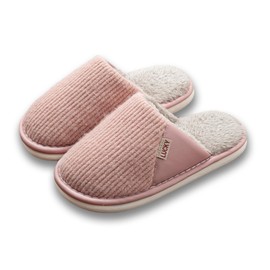 Pantuflas Casa Invierno - Suaves Cálido Terciopelo - Antideslizantes (Rosa, 38-39)