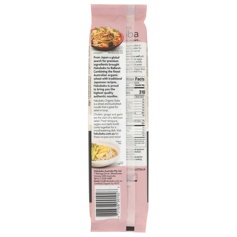 Hakubaku Organic Soba, 9.5 Oz