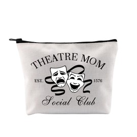 G2TUP Musical Theatre Gift Theatre Mom Makeup Bag Drama Queen Essentials Cosmetic Bag Social Club Gift (Theatre Mom CB)