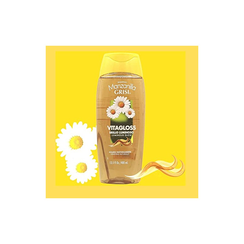 Manzanilla Grisi, Cleansing Shampoo with Chamomile Extract, 2 Pack, 13.5