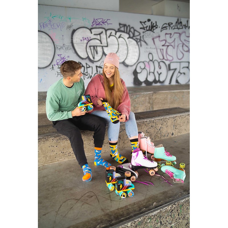 Rainbow Socks - Women's Men's Roller Skates Socks Box Funny