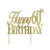 All About Details Happy 60th Birthday Cake Topper,1pc, 60th Birthday,