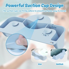 Silicone Portable Hair Wash Basin with Rinse Cup for Children, Toddlers, Kids, Teens and Elderly, Hair Washing Basin for use on Bathtub or Sink, Tear-Free Shampoo Bowl for Children (Blue)