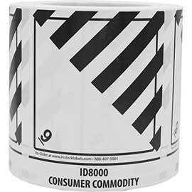 ID8000 Consumer Commodity, Hazard 9 Pre-Printed Labels, 4 x 4.75 Inches, 500 Total Labels