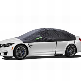 BEXITA Car Windshield Snow Cover Half Car Cover Waterproof Outdoor Front Windscreen Cover for Automobiles Protect from Sun Ice Frost & Snow Universal Fit for Sedan