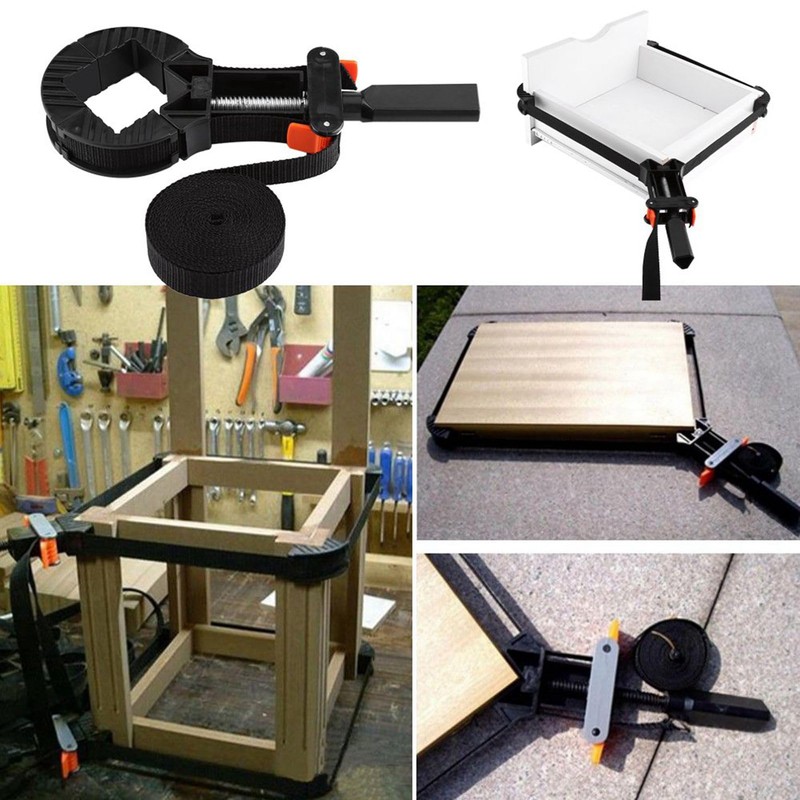 Band Clamp, Woodworking Adjustable Clamp 4 Jaws Strap Holder with