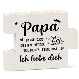 Danke Geschenk Papa, Geburtstagsgeschenk für Papa – Puzzle Dekoration, liebevolle Vater Geschenk von Tochter Sohn, Dankeschön Geschenk Vater Geburtstag & Weihnachten für Vater Stiefpapa Männer