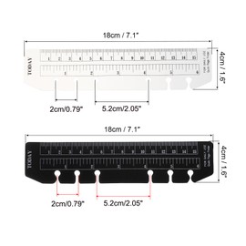 PATIKIL 18cm x 4cm Bookmark Ruler 10pcs Snap-in Ruler Page Marker Bookmark Measuring Tool for A6 Size 6 Ring Binder Notebook Bling Swivel Hook Clip A