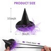 Baby Girls Mini Witch Hat Headband Infant Toddler Glitter Bow