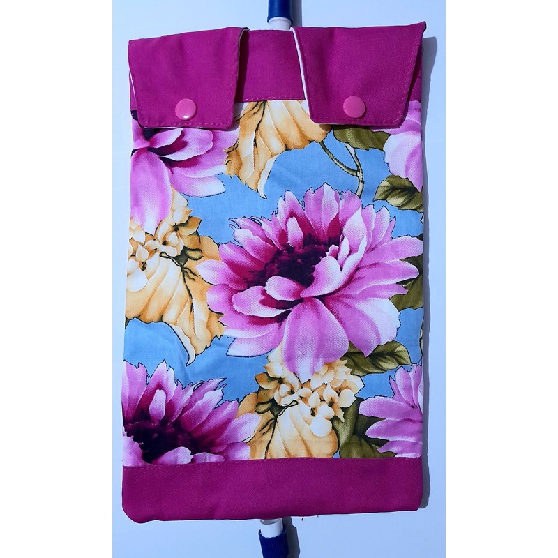 Catheter Leg Bag Holder. Cover. Floral Pattern.