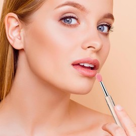 COYUN 6pcs Sanfte Lippenpinsel, Lippenpinsel, Lippen Peeling Bürste, Make-up-Bürsten mit weichen Silikon-Lippenstift-Applikatoren & Peeling-Werkzeug, wiederverwendbar, perfekt für Kosmetikanwendungen