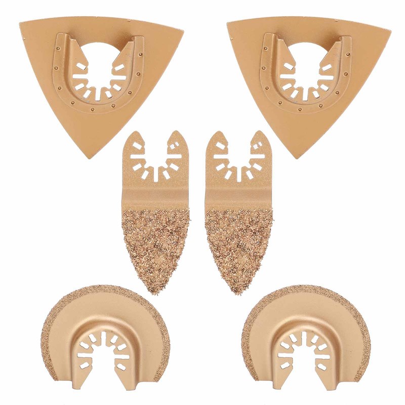 6PCS Hard Alloy Saw Blades Multifunctional Oscillating Saw Blades Tool