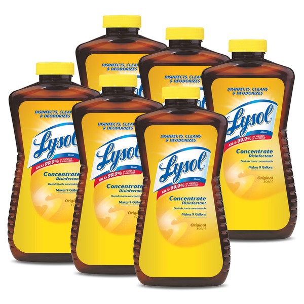 LYSOL Concentrate Disinfectant, Original Scent 12 oz (Pack of 6)
