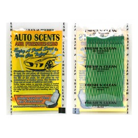 Individually Wrapped - Professional Car Air Freshener Pads - Remove Smells & Add Ambience (15 Per Pack) (Fresh N Clean)