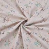 PLIGREAT 2m/2.2 Yard Floral Pattern Linen Fabric, 1.5m Wide Rustic