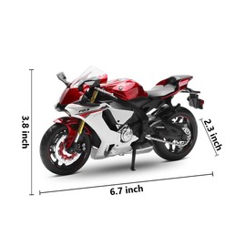 Fuwraixis 1/12 Metal Die-Cast Motorcycle Toy, YZF-R1 Alloy Motorcycle Model, Sports Motorcycle Racing Model Series, Men, Children, Boys, Gift, With Decorative Base