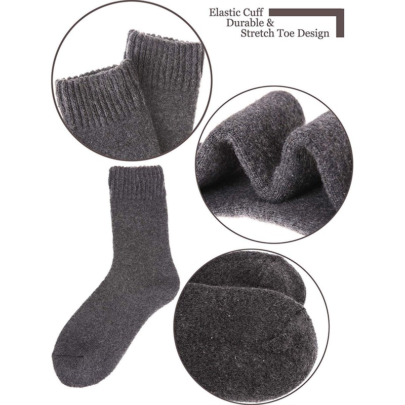 Mens Heavy Thick Wool Socks - Soft Warm Comfort Winter