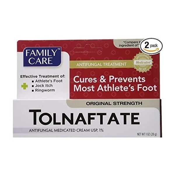 Paquete De 2 Tolnaftato Crema Usp 1% Pie De Atleta