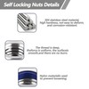 HXJDAM M6 Nuts DIN985 Nylock Nuts 60 Piece Lock Nuts