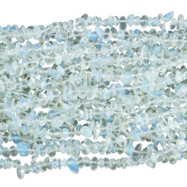 Lovionus89 150 cm Opaliite Irregular Shaped Crystal and Healing Tumbled Chip Stone Beads for Jewellery Making