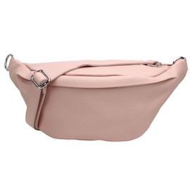 SH Leder ® Marie G528 Real Leather Waist Bag for Women Men Unisex Belt Bag for Festival Travel Bum Bag Medium Crossbody Bag Women Leather Bag 32 x 17 cm, lightpink, M, Fashion waist bag