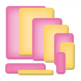 Spellbinders S5-172 A2 Gebogene Mattierung Basics B Kartenhersteller, geätzt/hauchdünne Stanzschablonen