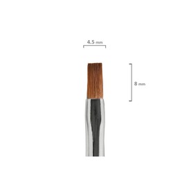 Gel Brush Straight Real Hair Red Sable Size 4 for Nails French Gel Full Cover Nail Art Gel Nails Acrylic One Stroke