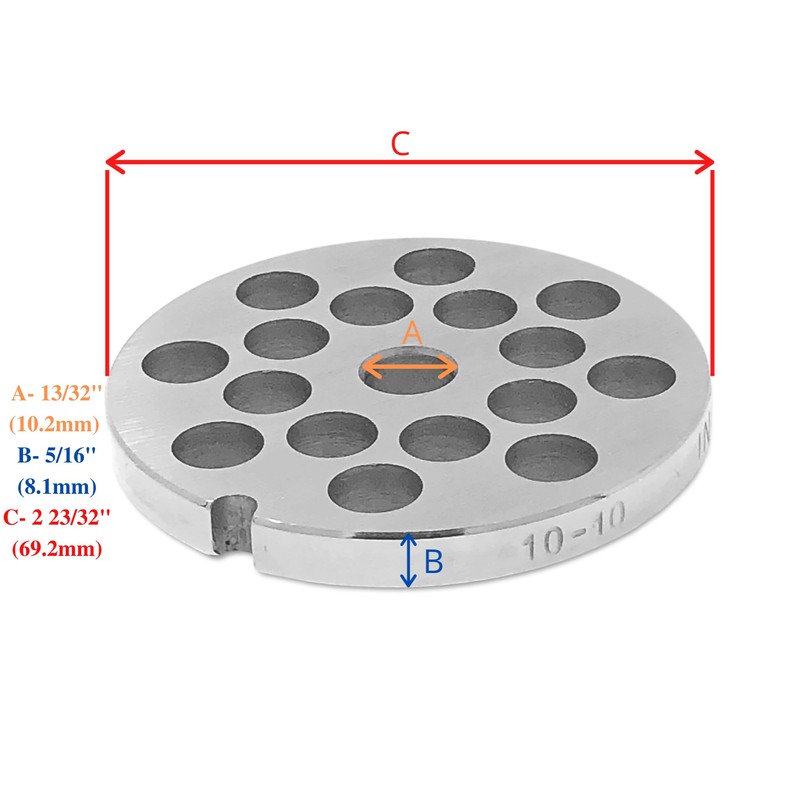 #10/12 Stainless Steel Replacement Plate Disc Blade for Meat Grinder
