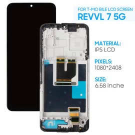 Yondista for T-Mo Bile REVVL 7 5G Screen Replacement TMRV075G 6.6" LCD Display Touch Digitizer Assembly