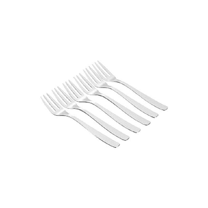 A di Alessi Knifeforkspoon Fish Fork, Polished, Set of 6,