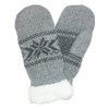 Grand Sierra Women's Ragg Wool Snowflake Mitten, Light Grey