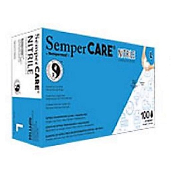 Sempermed NIPFT102 SemperCare Nitrile Glove, Powder-Free, Textured, S (Pack of