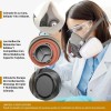 Mascarilla de Media Cara YHDM 6200 con Gafas para Pintura